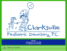 Tablet Screenshot of clarksvillepediatricdentistry.com